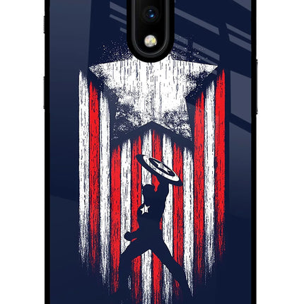Captain America Marvel Art Oneplus 7 Glass Case