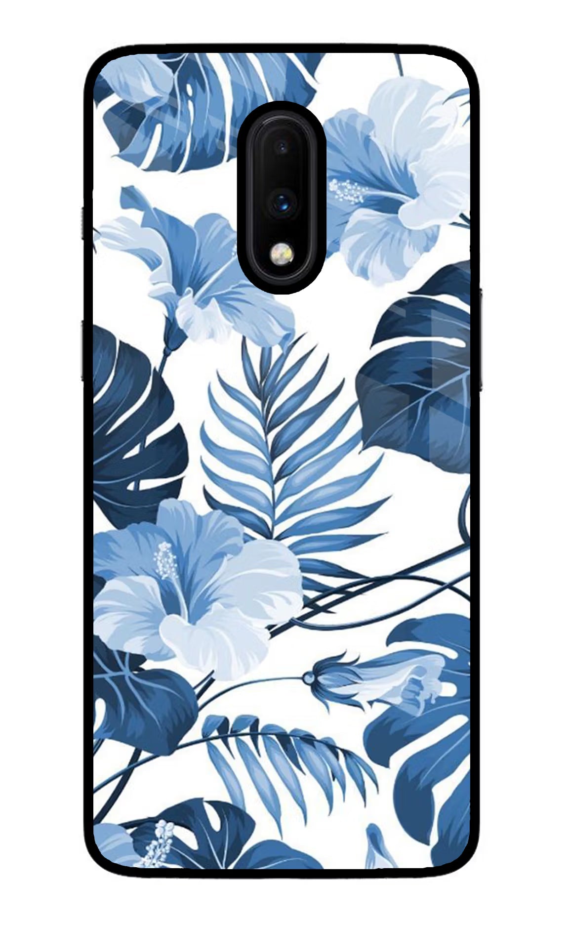 Fabric Art Oneplus 7 Glass Case Back Cover by Casekaro