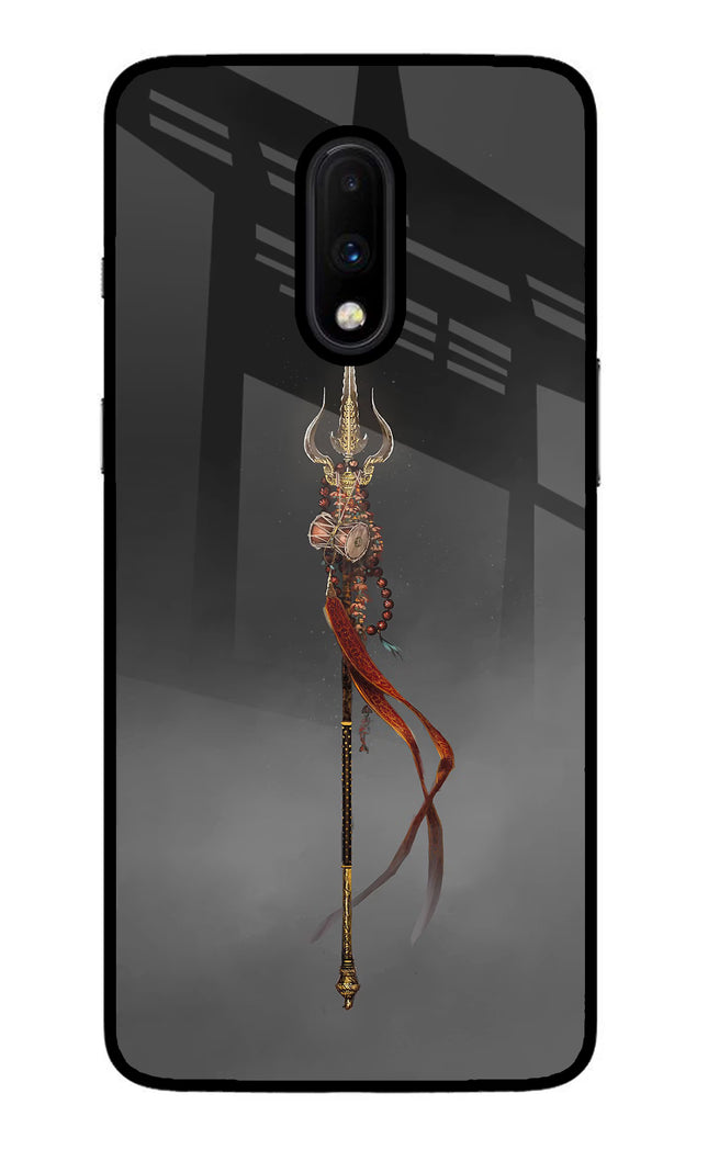 Shiv Trishul Oneplus 7 Glass Case Back Cover by Casekaro