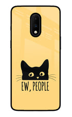 Ew People Catitude Oneplus 7 Glass Case