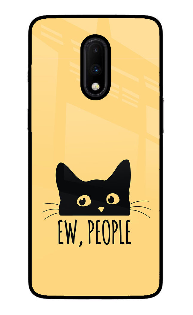 Ew People Catitude Oneplus 7 Glass Case