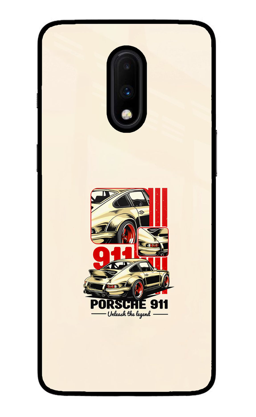 Classic Porsche 911 Oneplus 7 Back Cover, Glass case