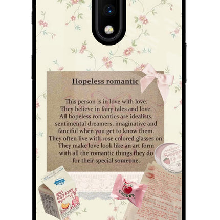 Hopeless Romantic Oneplus 7 Glass Case