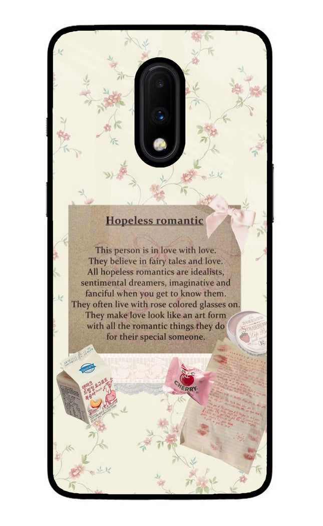 Hopeless Romantic Oneplus 7 Glass Case