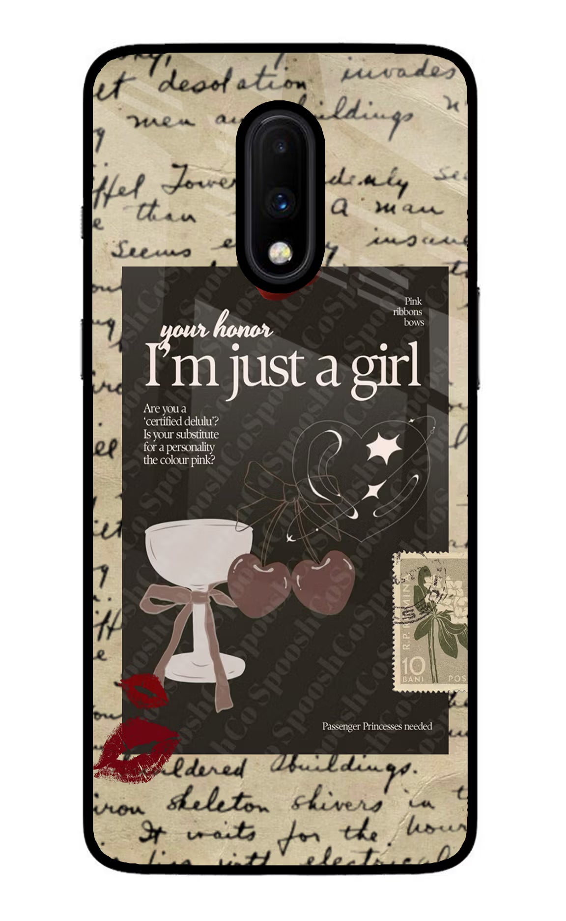 I am just a girl Oneplus 7 Glass Case