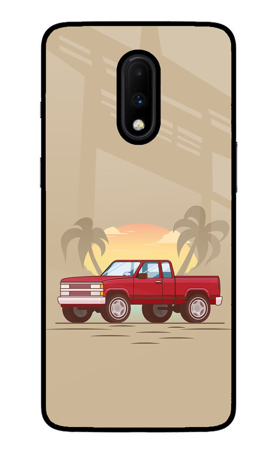 Desert Classic Drive Oneplus 7 Back Cover, Glass case