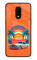 Palm Drive 80s Oneplus 7 Glass Case