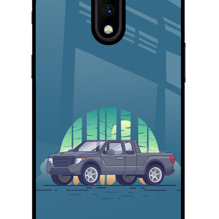 Retro Garage Vibe Oneplus 7 Glass Case