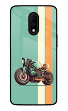 Striped Moto Drift Oneplus 7 Glass Case