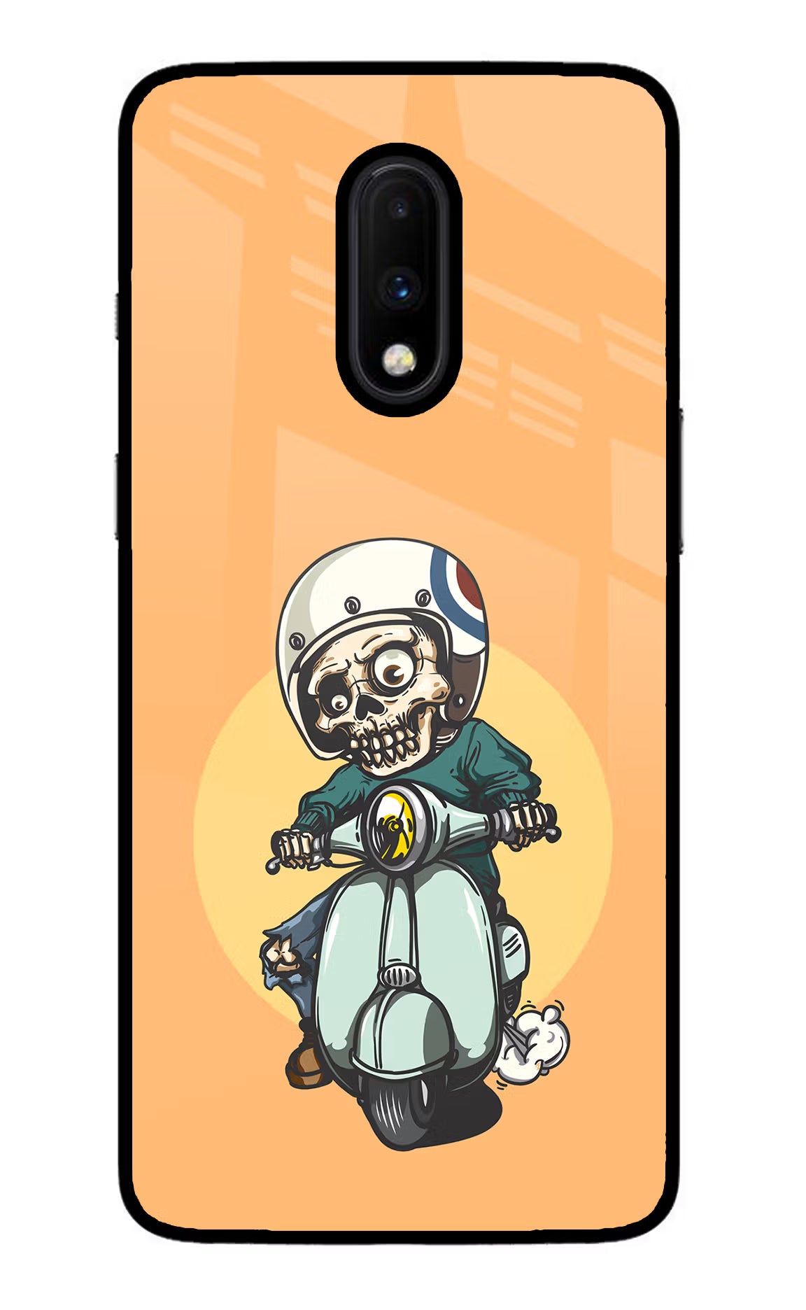 Undead Biker Oneplus 7 Glass Case