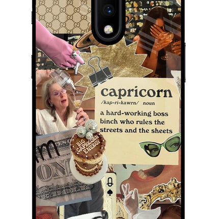 Capricorn Zodiac Oneplus 7 Glass Case