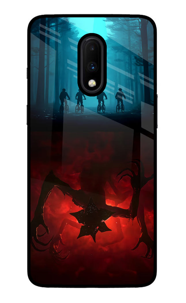 Ordinary Things Downside Up Oneplus 7 Glass Case Back Cover by Casekaro