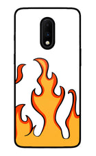 Fired Up – White Oneplus 7 Glass Case