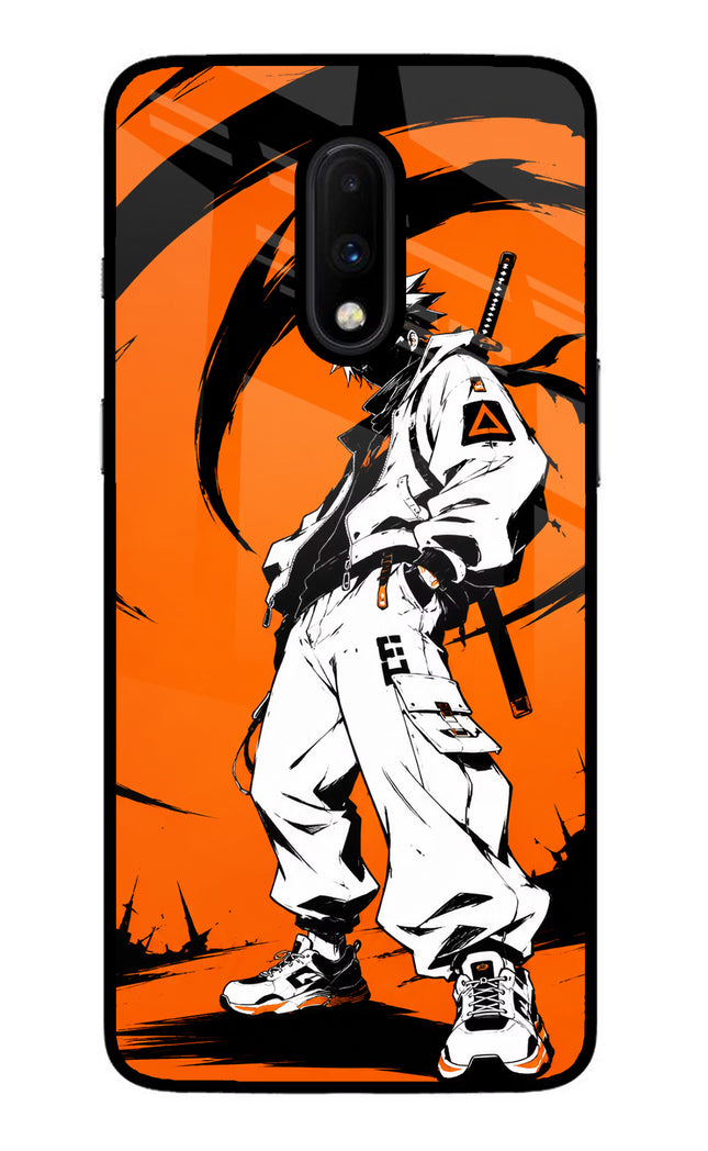 Street Samurai  Oneplus 7 Glass Case
