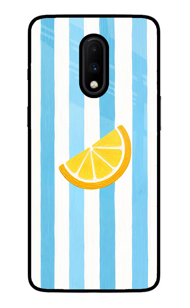 Summer Lemon Oneplus 7 Glass Case
