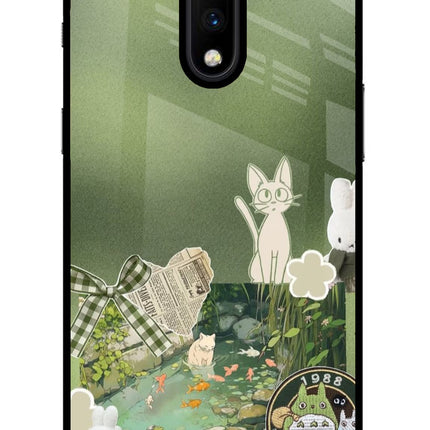 Aesthetic anime Oneplus 7 Glass Case