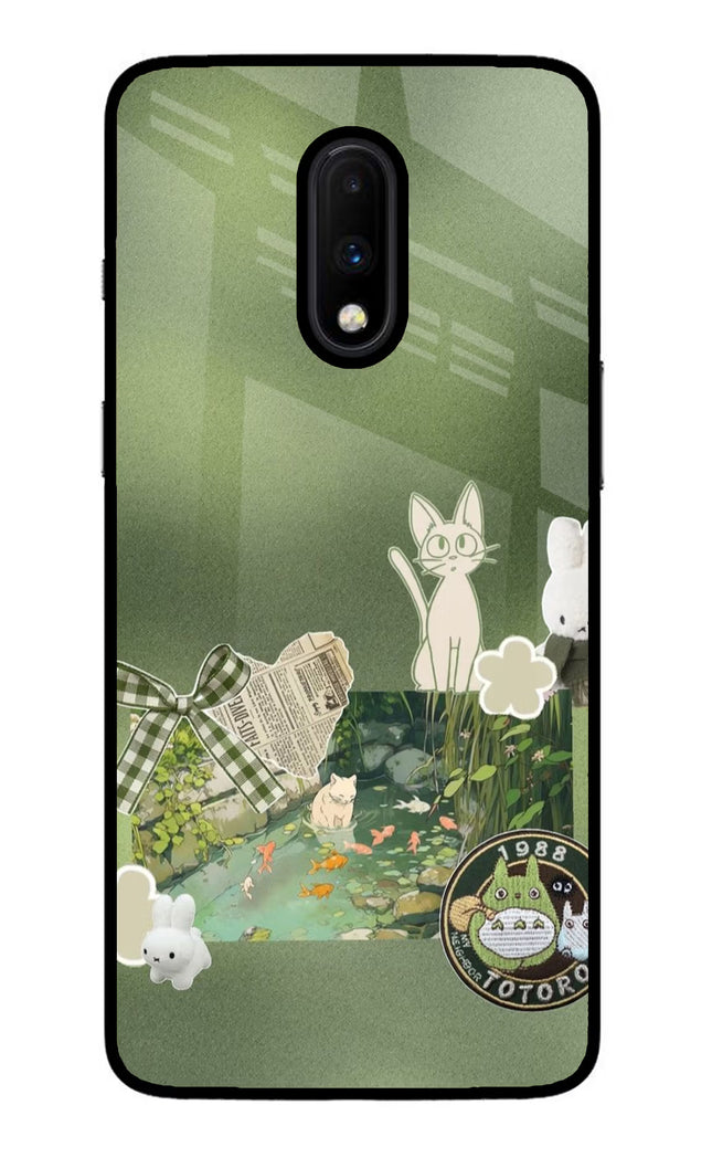 Aesthetic anime Oneplus 7 Glass Case