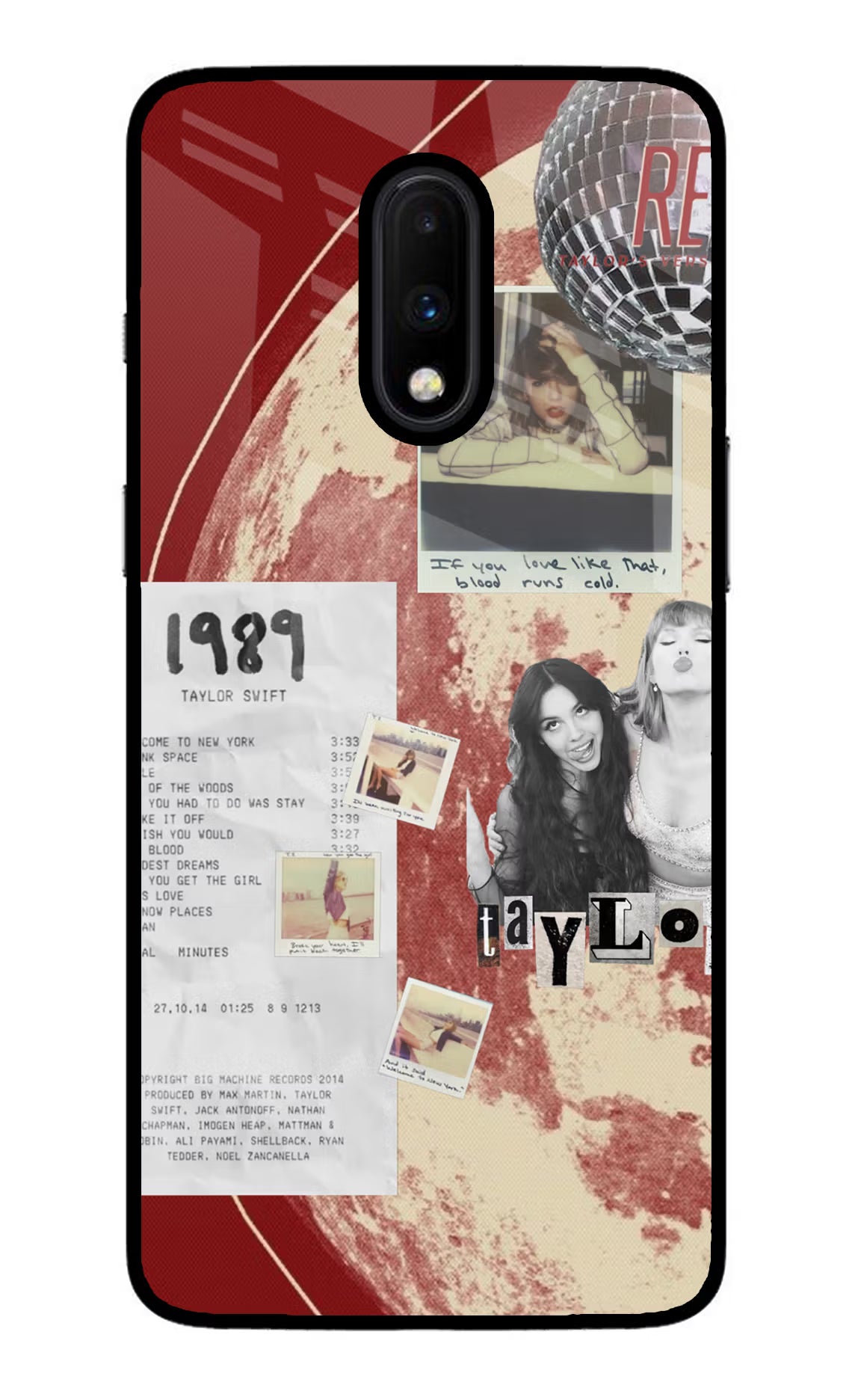 Taylor Swift Oneplus 7 Glass Case