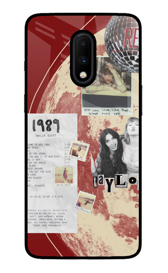 Taylor Swift Oneplus 7 Glass Case