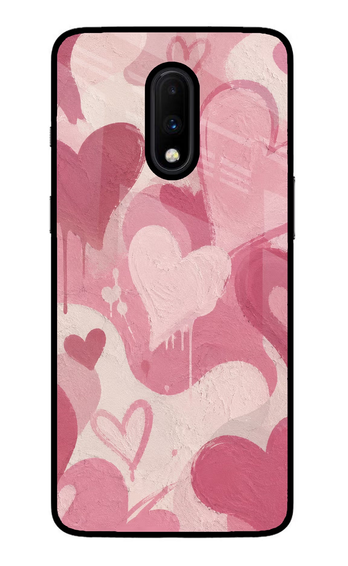 Hearty case Oneplus 7 Glass Case Back Cover by Casekaro