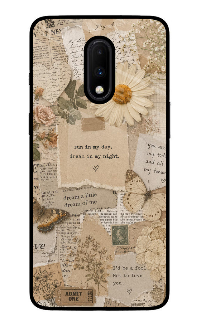 Vintage case Oneplus 7 Glass Case