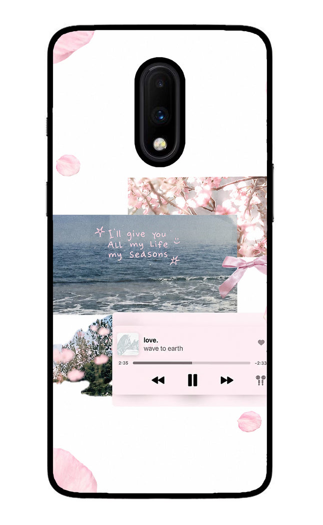 Wave to earth Oneplus 7 Glass Case Back Cover by Casekaro