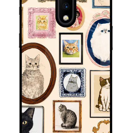 Mirror Cats Oneplus 7 Glass Case