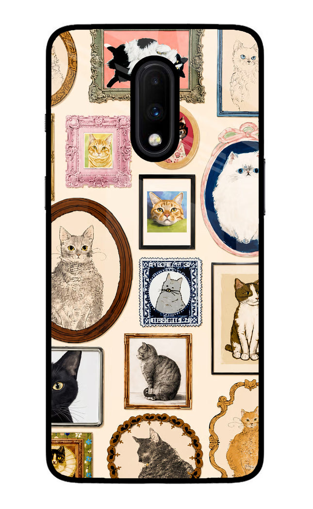 Mirror Cats Oneplus 7 Glass Case