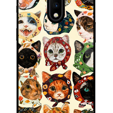 Cool Cat Oneplus 7 Glass Case