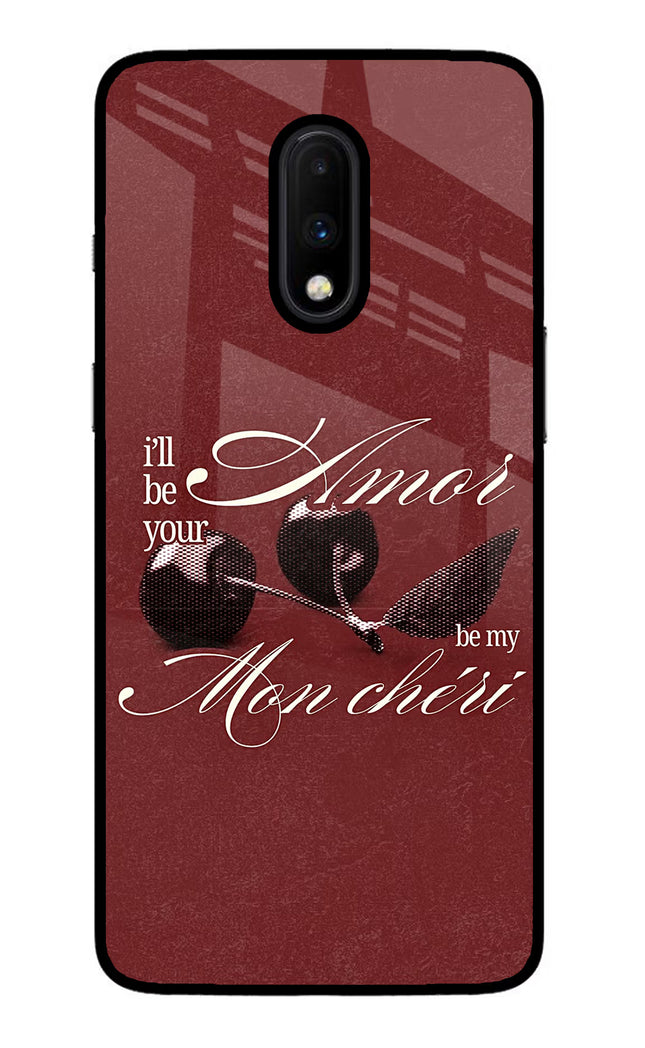 Velvet Cherry Oneplus 7 Glass Case Back Cover by Casekaro