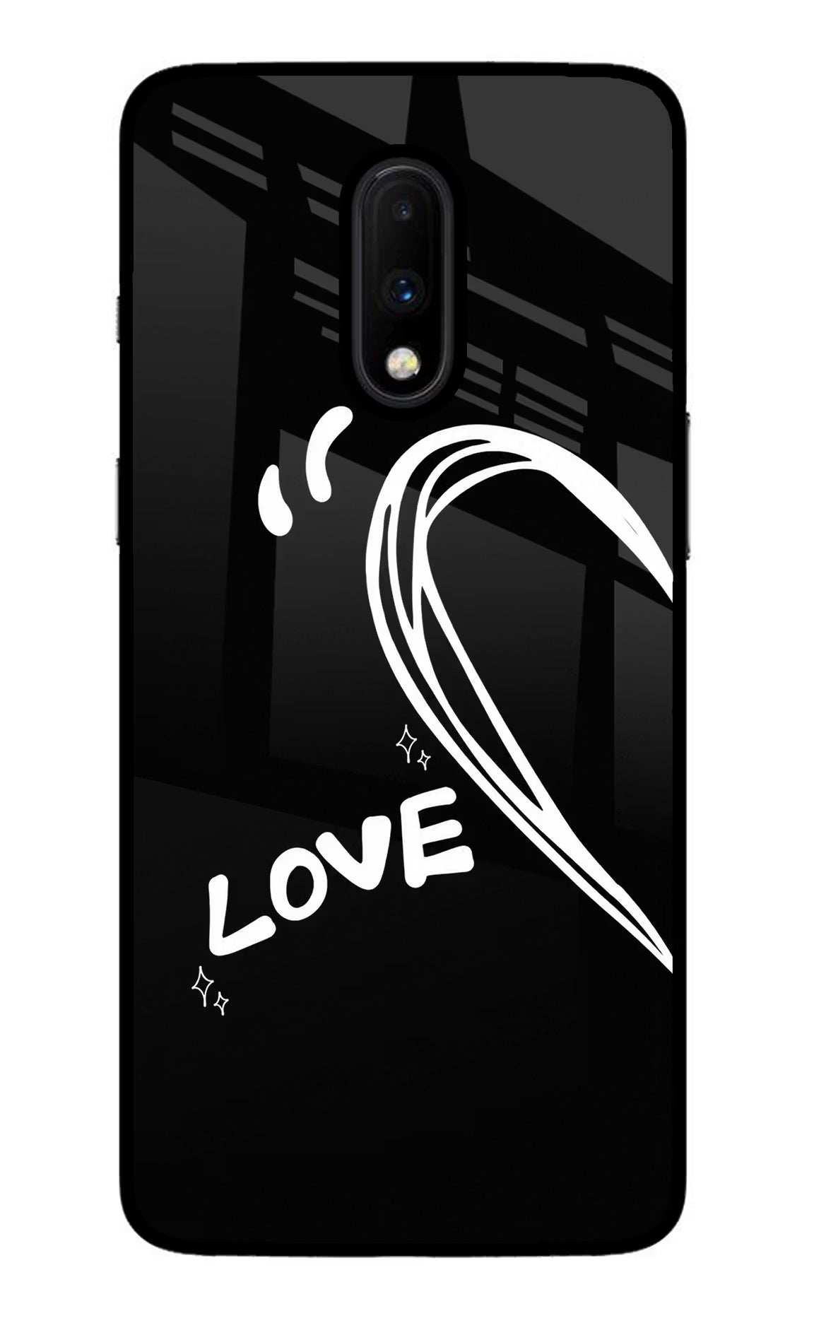 Love Line Oneplus 7 Glass Case