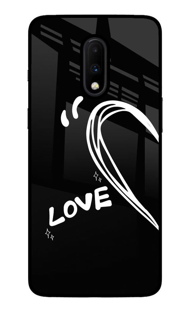 Love Line Oneplus 7 Glass Case