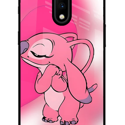 Angel Hug Oneplus 7 Glass Case Back Cover by Casekaro