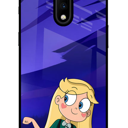 Star Glow Oneplus 7 Glass Case Back Cover by Casekaro
