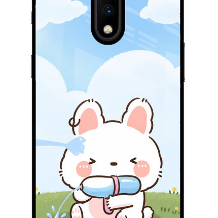 Bunny Treat Oneplus 7 Glass Case