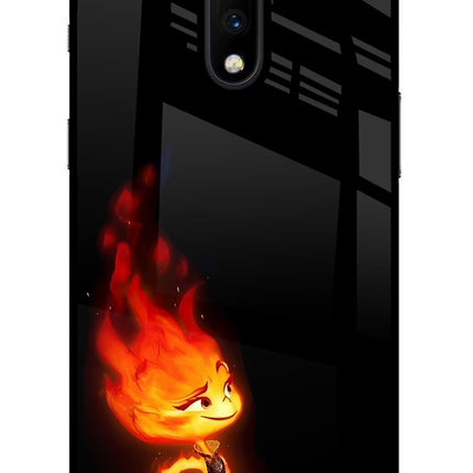 Ember Flame Oneplus 7 Glass Case