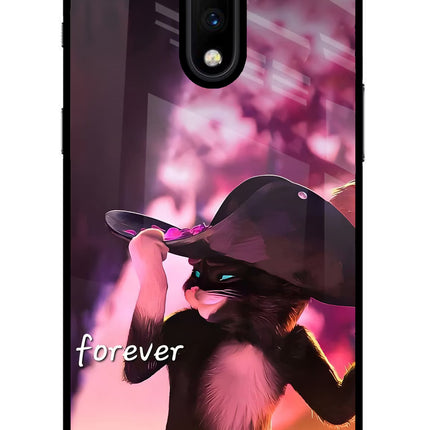 Forever Cat Oneplus 7 Glass Case