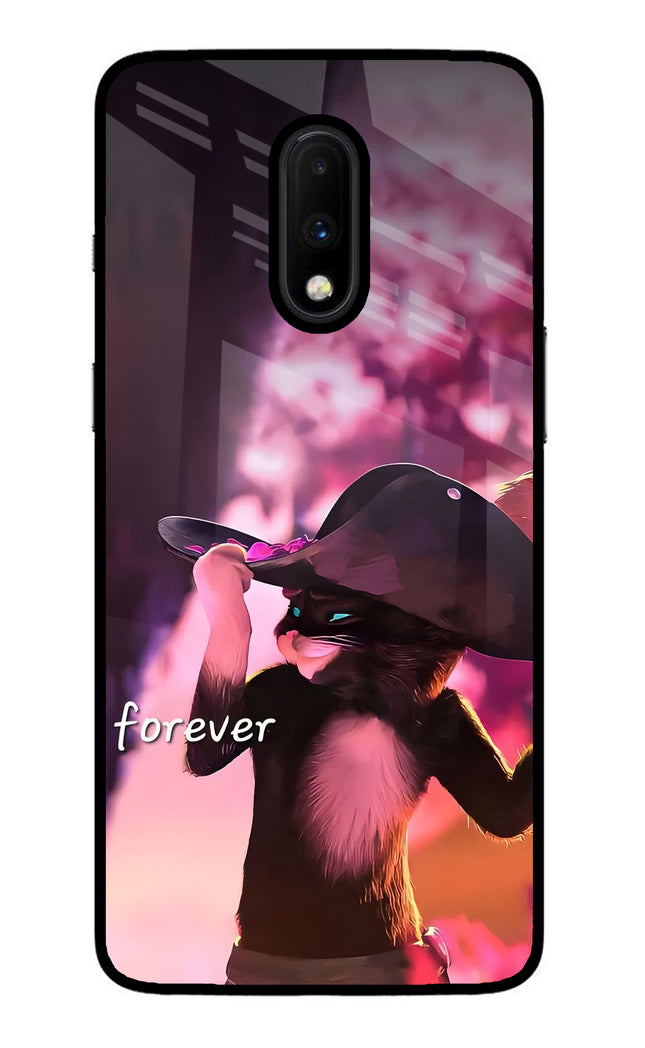 Forever Cat Oneplus 7 Glass Case