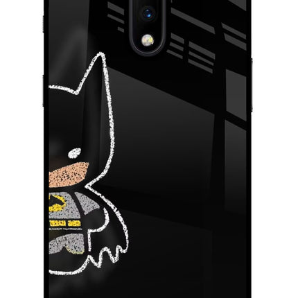 Bat Kitty Oneplus 7 Glass Case Back Cover by Casekaro
