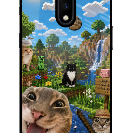 Minecraft Cat Chaos Oneplus 7 Glass Case