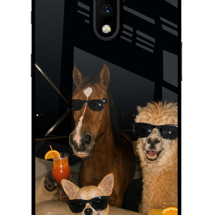 Party Squad Oneplus 7 Glass Case