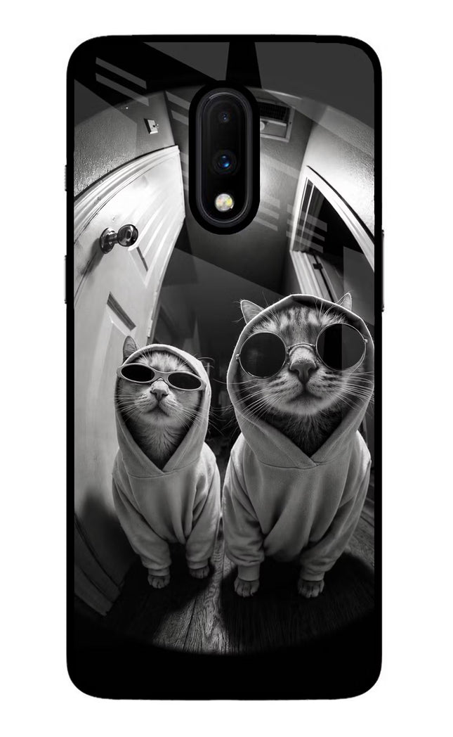 Hood Cats Oneplus 7 Glass Case