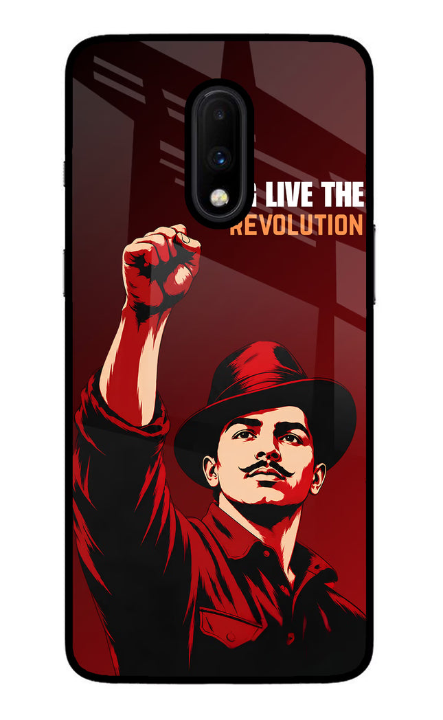 Bhagat Singh Revolution Oneplus 7 Glass Case