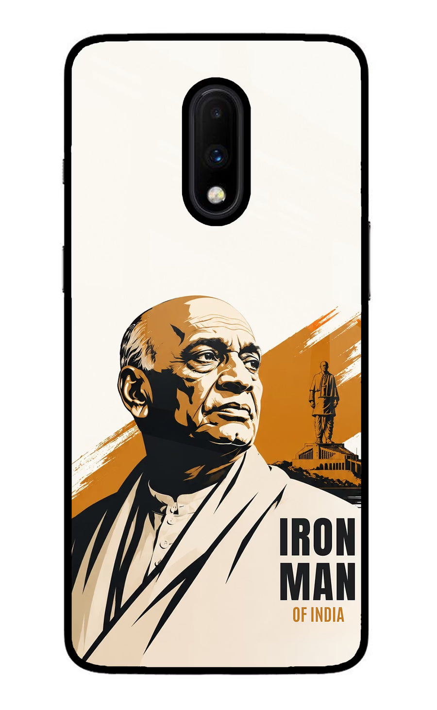 Sardar Patel Iron Will Oneplus 7 Back Cover, Glass case