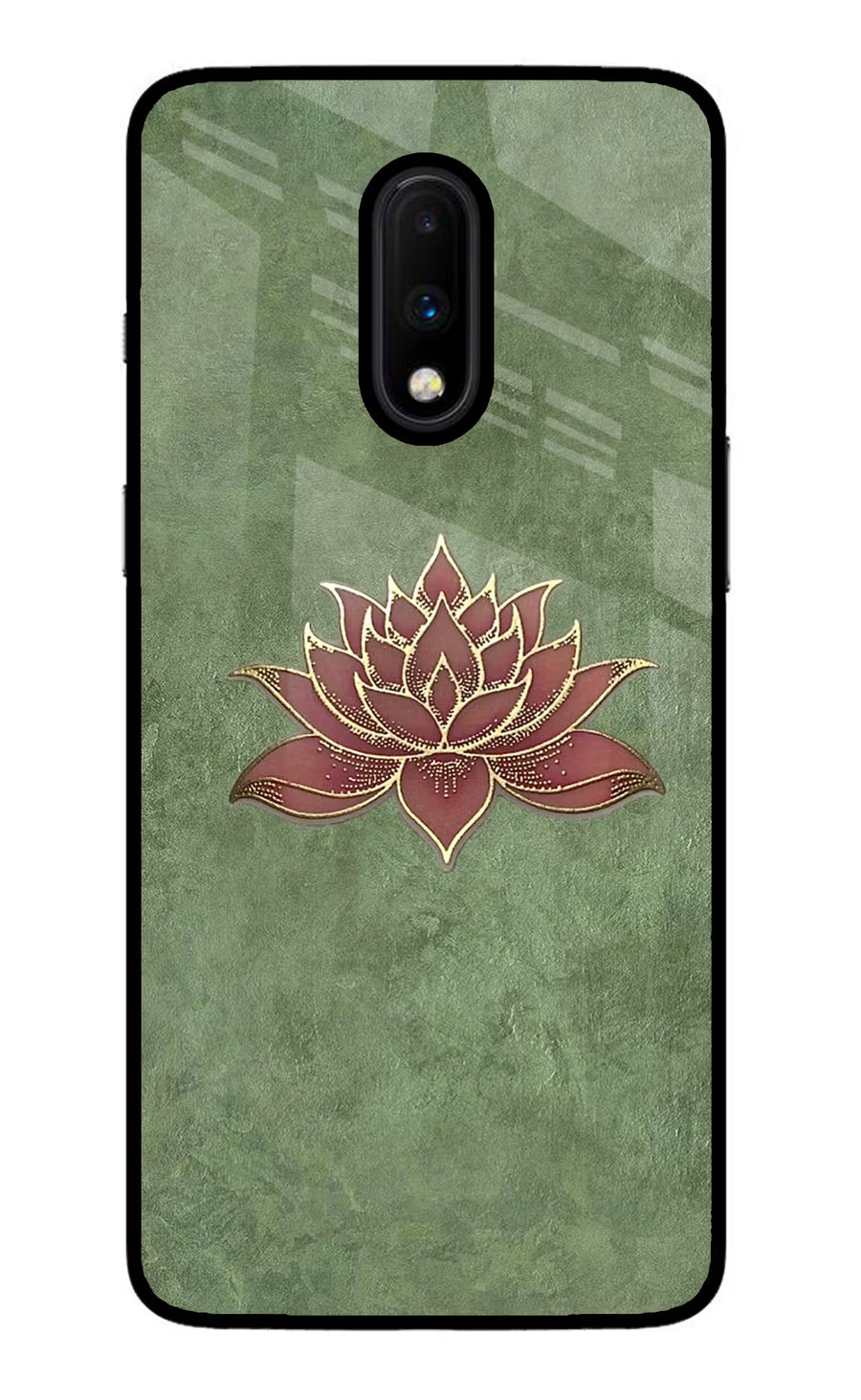 Lotus Grace Oneplus 7 Back Cover, Glass case