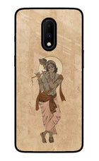 Krishna Oneplus 7 Glass Case Back Cover by Casekaro