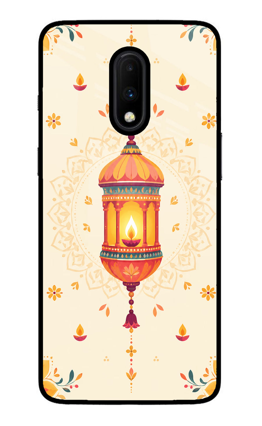 Golden Lantern Oneplus 7 Back Cover, Glass case