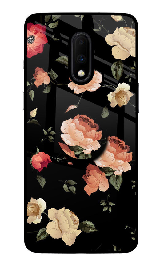 Flowers Oneplus 7 Glass Case