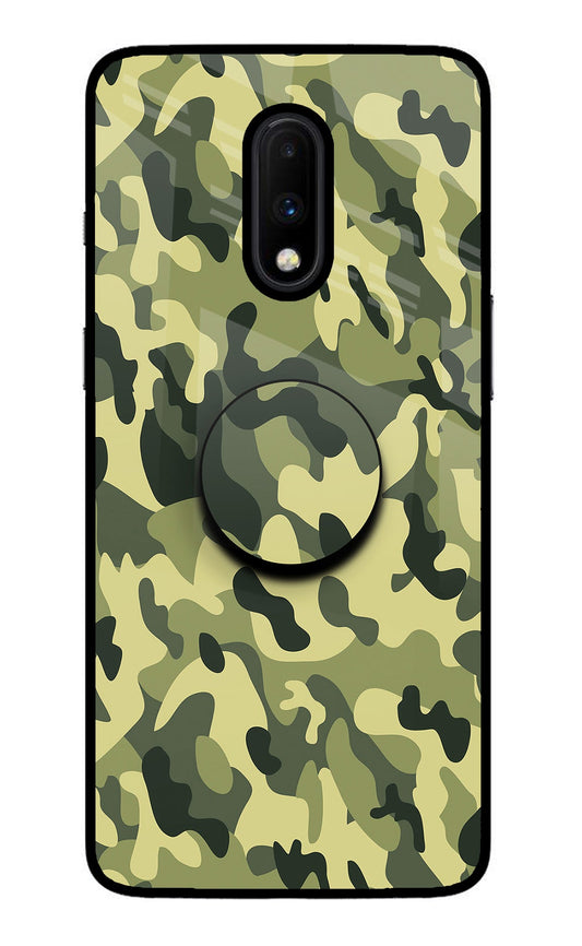 Camouflage Oneplus 7 Glass Case