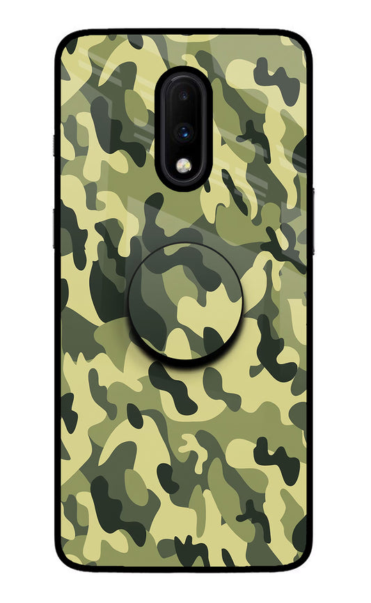Camouflage Oneplus 7 Glass Case